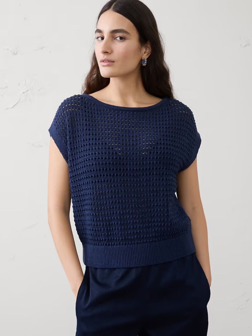 NWT BANANA REPUBLIC FACTORY Open Stitch Dolman Sleeve Sweater, Size XS